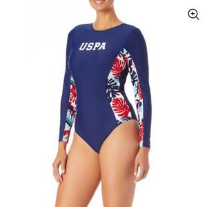USPA Timeless Long Sleeve One Piece Swimsuit